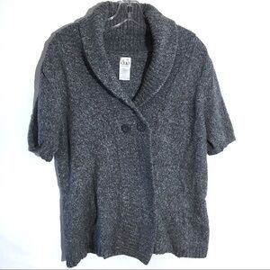 Duo Maternity Gray Short Sleeve Sweater